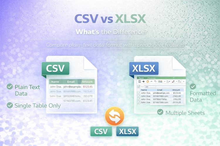 javascript data file viewer | view local or remote... CSV vs XLSX: What's the Difference? | FlipMyFiles
